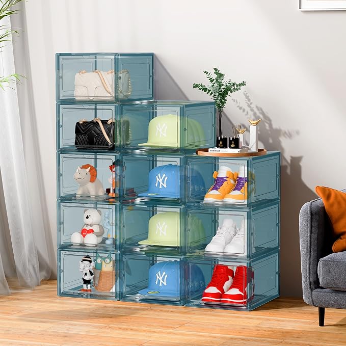 Hat Organizer Box, Stackable Clear Baseball Caps Holder Box Containers - Image 7