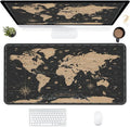 Desk Mat, Vintage World Map Extended Gaming Mouse Pad by SKYDAWNY