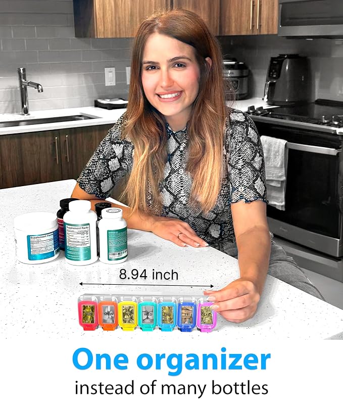 Weekly Pill Organizer 1 time a Day – Pill Box 7 Day - Image 2
