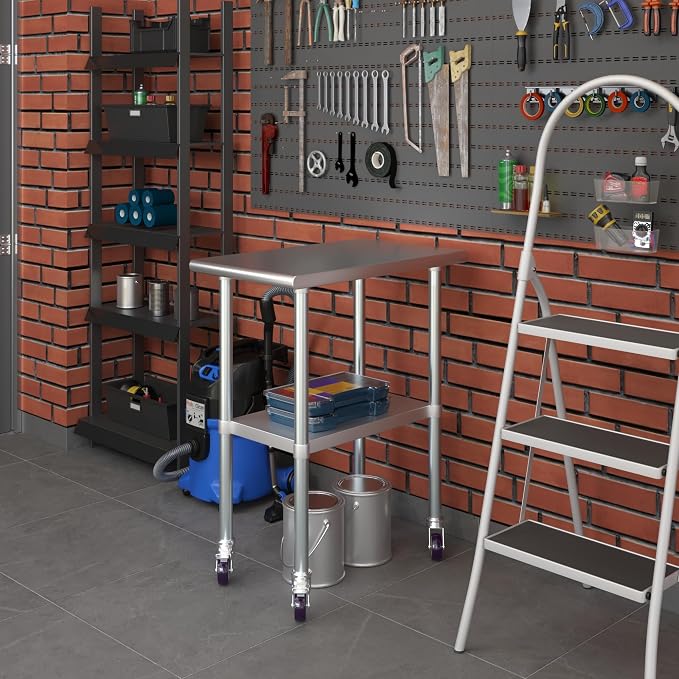 AmGood 30" x 18" Stainless Steel Work Table - Image 7