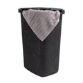 Mind Reader 60L Slim Laundry Hamper, Clothes Basket, Wicker Design, 17.65"L x by MindReader