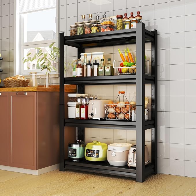Storage Shelves, Garage Metal Shelving Unit, Adjustable, Double-Layer Column - Image 2