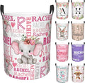 Custom Name Laundry Hamper, Personalized Elephant Laundry Basket by Kirendle