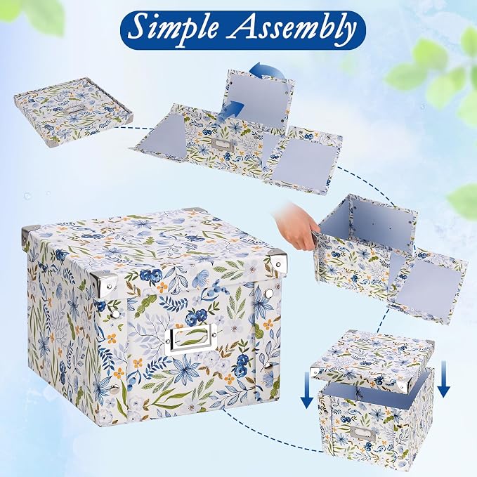 2 Pack Collapsible Greeting Card Storage Box Organizer - Image 3