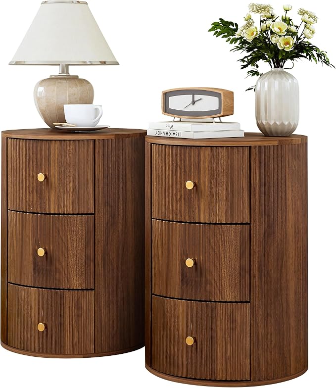 Fully Assembled Round End Table by FurSchFurniture