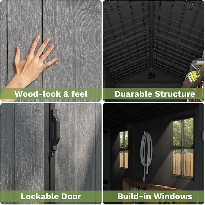 Patiowell 4x8 FT Outdoor Storage Shed - Image 6