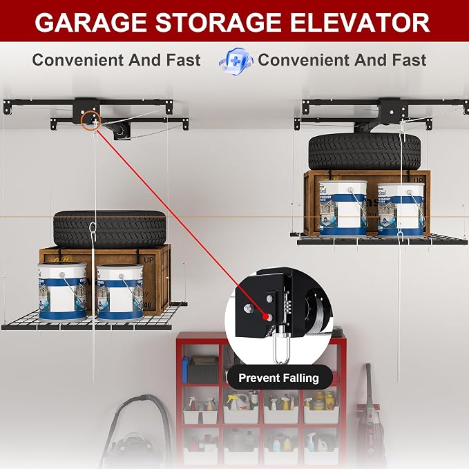 4x4FT Overhead Garage Storage Rack - Image 3