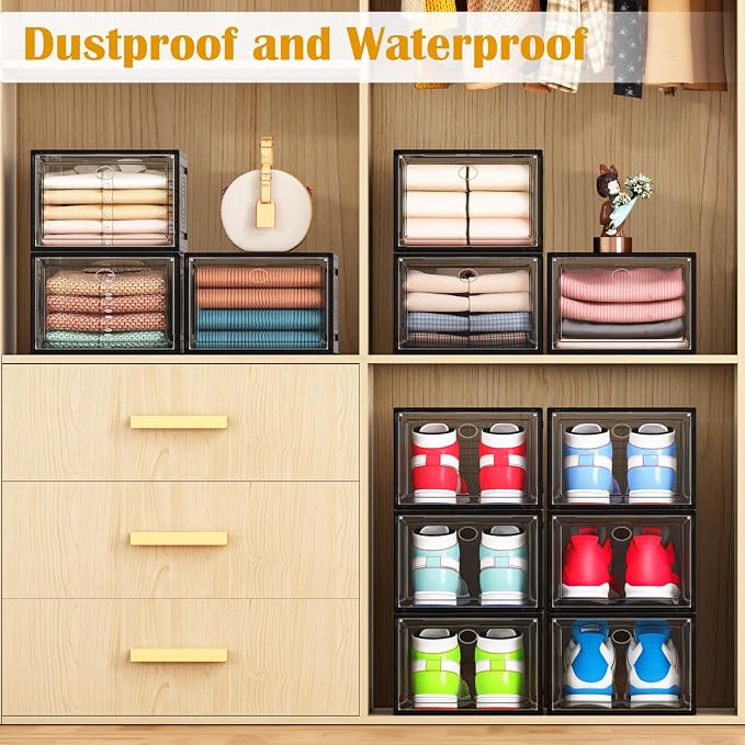 10 Pack Shoe Organizer, Stackable Shoe Box - Image 6