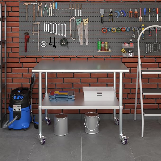 AmGood 30" x 48" Stainless Steel Work Table - Image 8