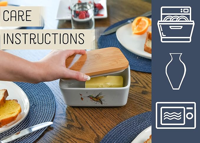 Nat & Jules Dean Crouser Ceramic Stoneware 1/2 Pound 2 Sticks Butter Dish - Image 3