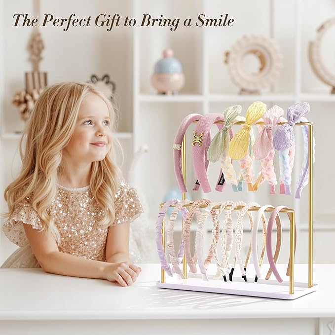 Headband Holder Organizer Metal 2-Tier - Image 4