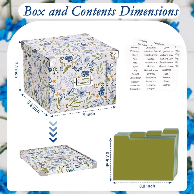 2 Pack Collapsible Greeting Card Storage Box Organizer - Image 2