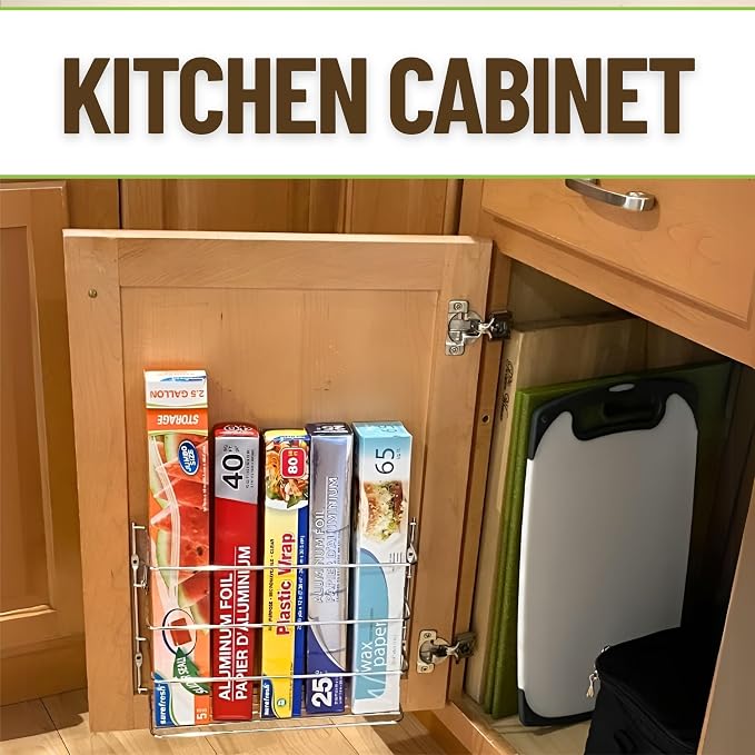 Evelots Kitchen Wrap Organizer - Image 8