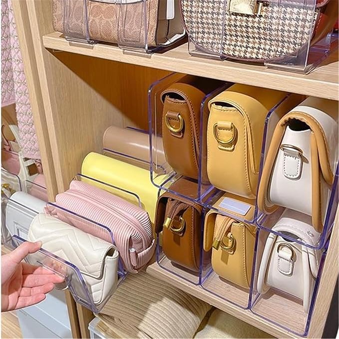 LUGUNU Acrylic Clear Purse Divider Organizer Clear Desk File Sorter Divider - Image 4