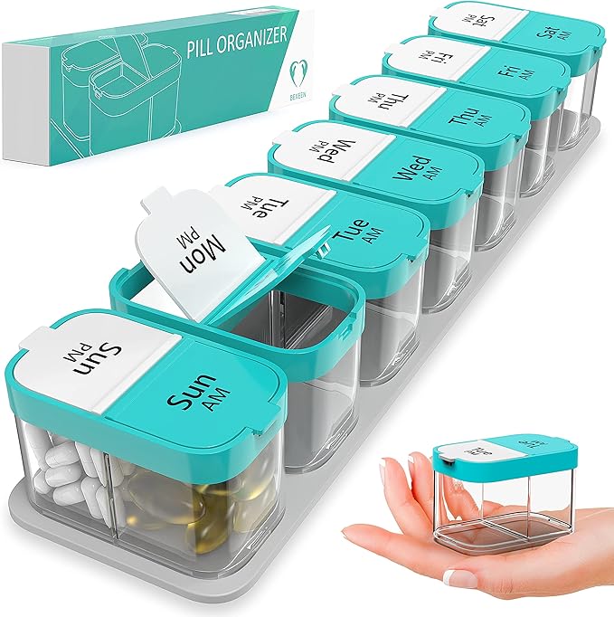 Extra Large Weekly Pill Organizer by BEXEEN