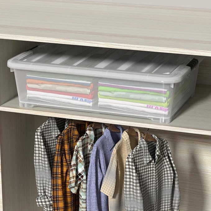 20 Quart Clear Plastic Under Bed Storage Boxes - Image 4