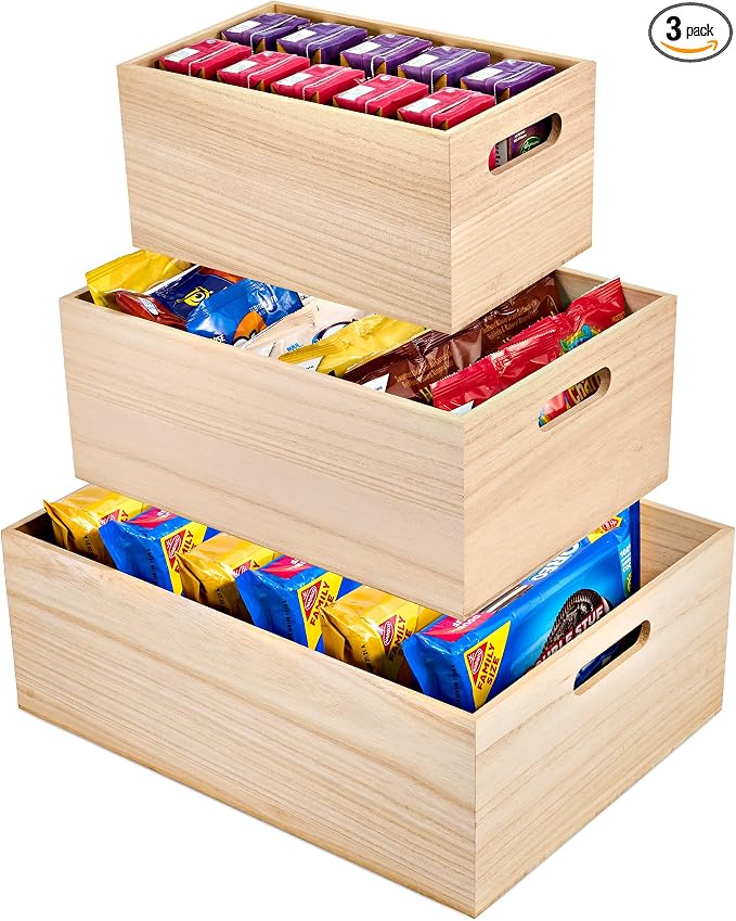 Sorbus Unfinished Wood Crates by Sorbus