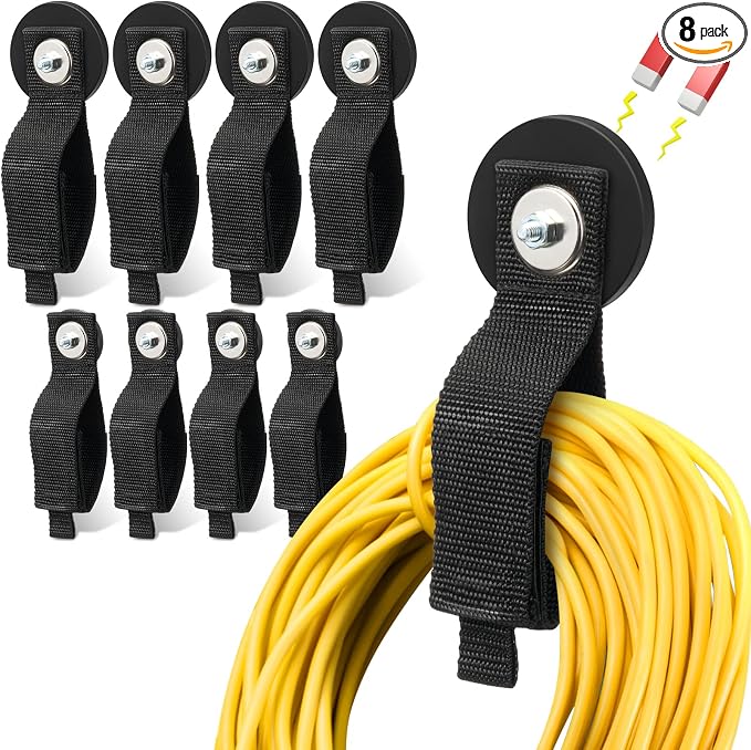 Vicenpal 8pcs Heavy Duty Magnetic Hook, Magnetic Tool Holder &Garage Hooks by Vicenpal