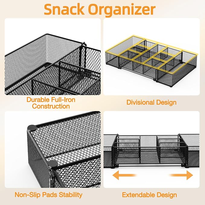 Expandable Snack Organizer, Adjustable Snack Container - Image 7