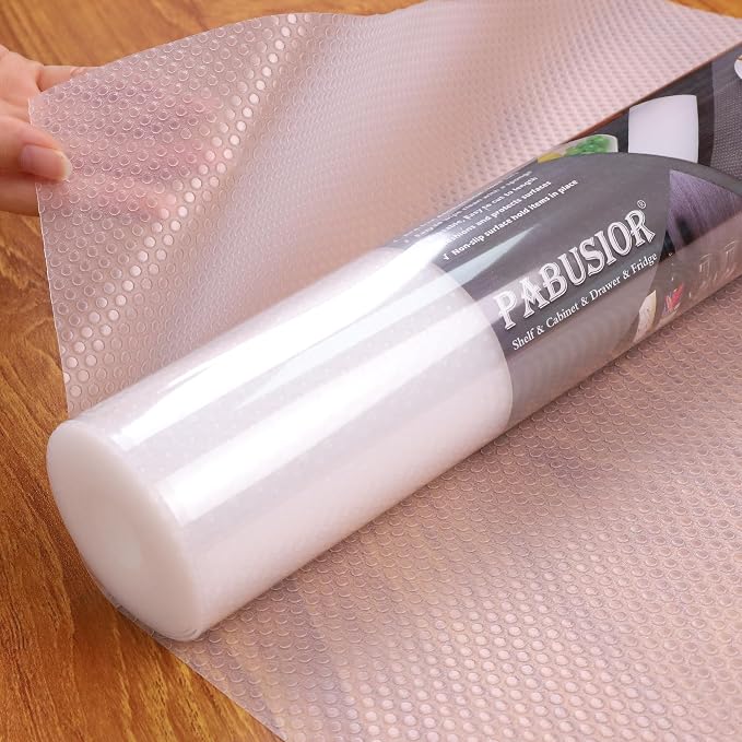PABUSIOR Clear Cabinet Drawer Liner: Translucent Waterproof Shelf Liners 15.8" by PABUSIOR