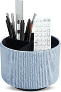 Round Leather Art Supply Organizer, Remote Control Holder, 360 Degree Spinning by Unknown