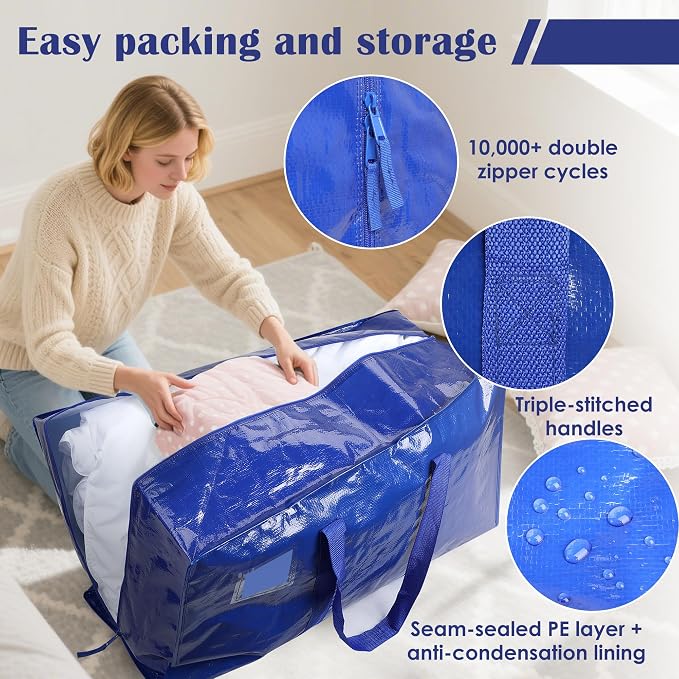 6 Pack Extra Large Heavy Duty Moving Bags - Image 3