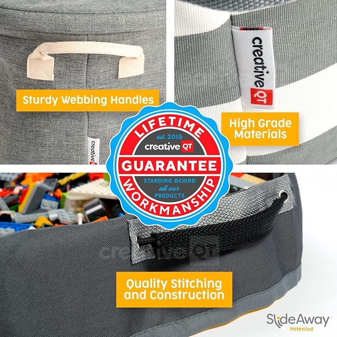 Creative QT SlideAway Toy Storage Organizer & Extra Large 52" Play Mat - Image 5