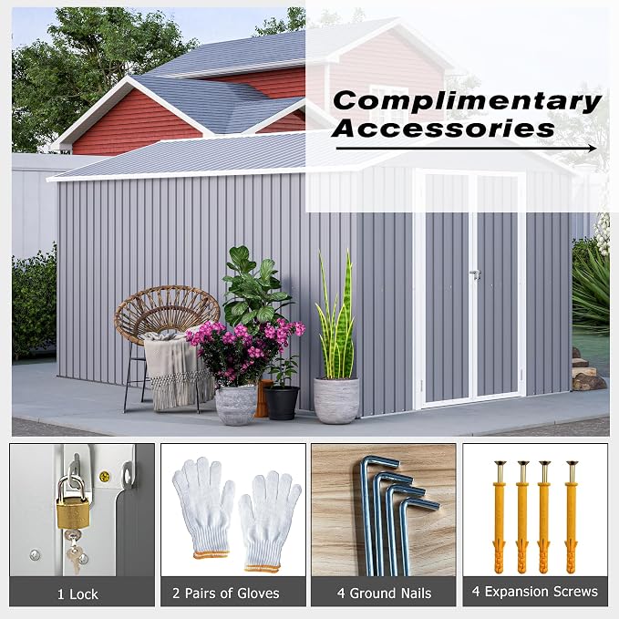 8x12 FT Outdoor Storage Shed - Image 8