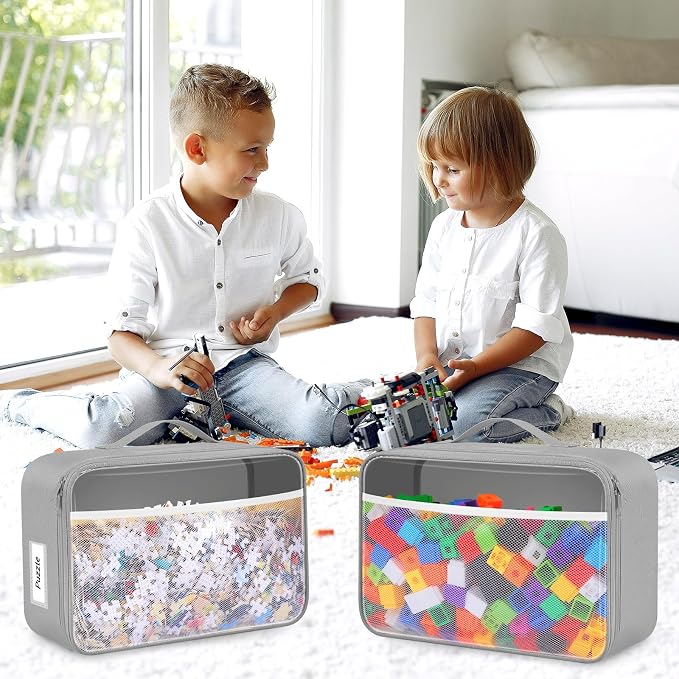 Abbylike 6 Pack Toy Storage Bag Bricks Building Set Car Toy Organization Bags - Image 6