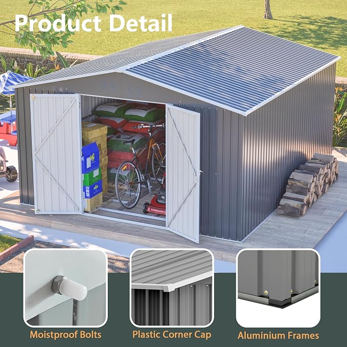 11x13FT Outdoor Storage Sheds - Image 6