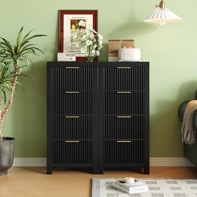 Tall Mid-Century Dresser with 4 Large Drawers, or Office - Image 4