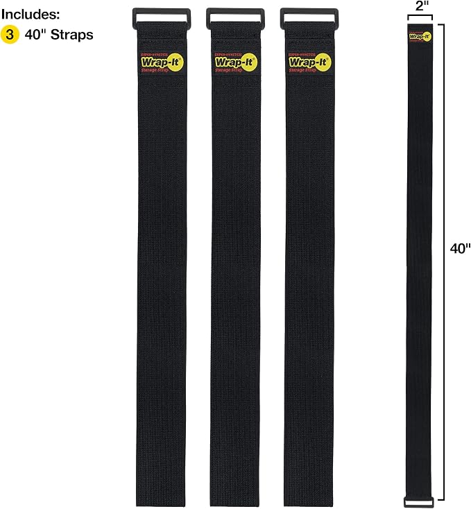 Super-Stretch Wrap-It Storage Straps, 40-in x 2-in - Image 2