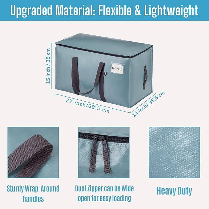 VENO 16 Pack Moving Bags, Upgraded Heavy Duty, Moving Boxes Alternative - Image 3