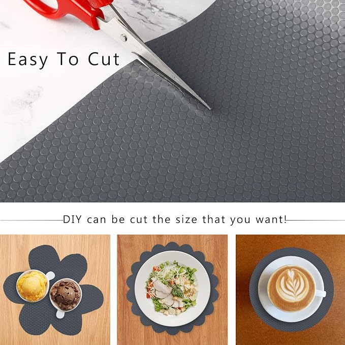 HooTown Shelf Liner Kitchen Cabinet Drawer Mats 11.8 Inch Wide x 6.5 Feet Long - Image 3