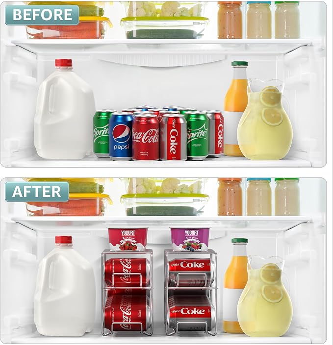 Sorbus Soda Can Rack Beverage Dispenser – Holds 12 Standard 12oz Cans – Soda - Image 6