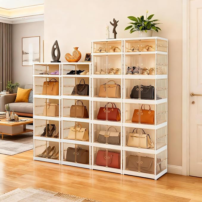MGWILL Foldable Shoe Rack, Purse Organizers - Image 3