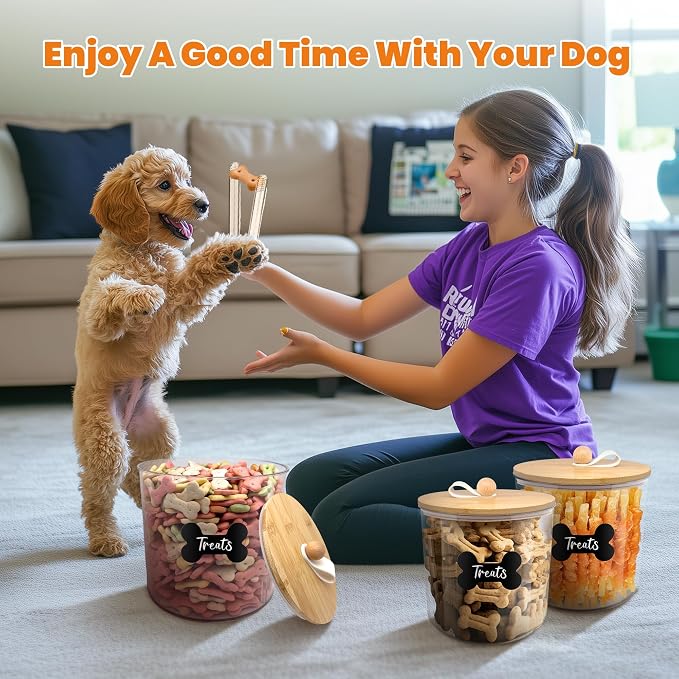 3 Pack Airtight Dog Food Storage Container, Dog Treat Container Dog Food - Image 8