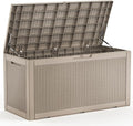 100 Gallon Resin Deck Box, Lockable Patio Outdoor Storage Box by OutdoorLivingPerfected