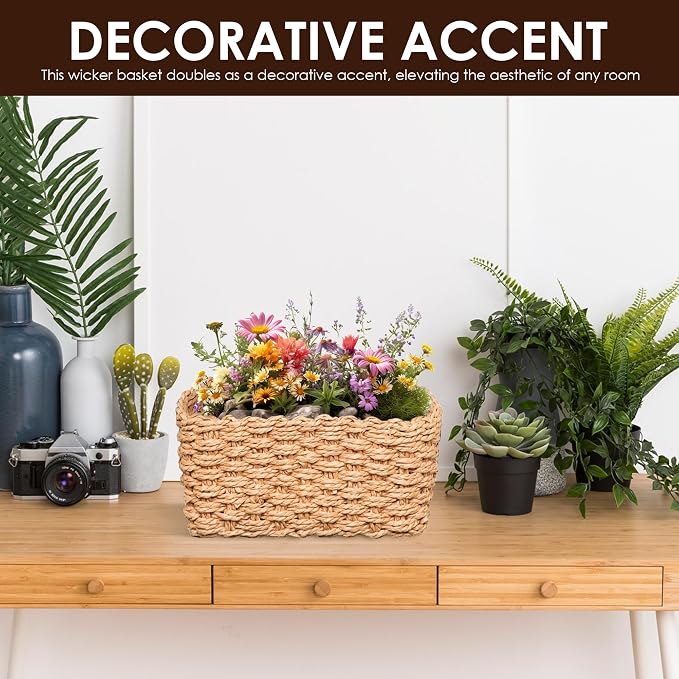 Wicker Storage Baskets For Organizing - Image 7