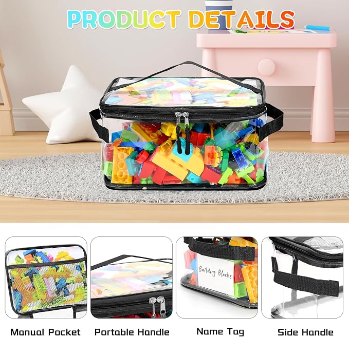 8 Packs Extra Large Toy Storage Bags - Image 6
