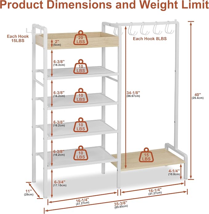 2-in-1 Shoe Rack for Closet - Image 2