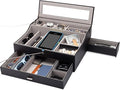 Mens Valet Box Organizer, Large Leather Valet Tray by HOUNDSBAY