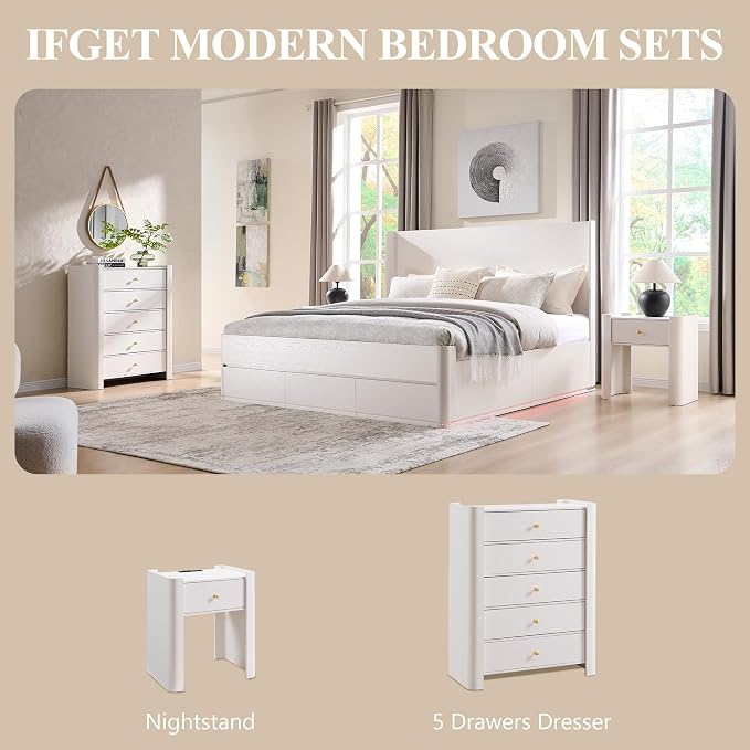 23.6" Tall Modern Nightstand - Image 6