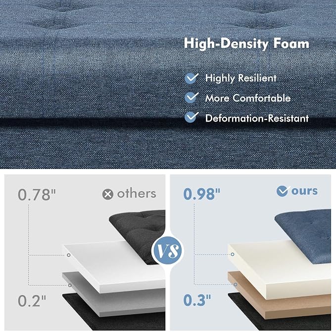 PINPLUS Linen Coffee Table Ottoman - Image 8