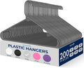 SereneLife 200 Pack Plastic Hangers, Space-Saving Closet Organizers, Durable by SereneLife