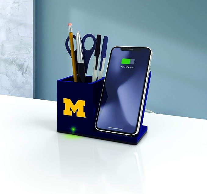 SOAR NCAA Unisex Cell Phone Wireless Charging Stand and Desktop Organizer - Image 2
