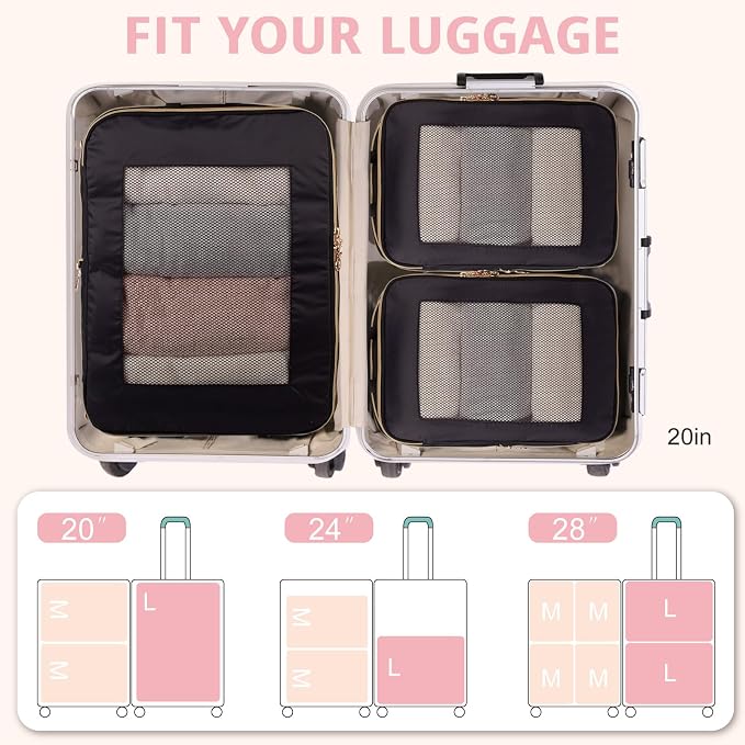 Expandable Double-Sided Compression Packing Cube，3 Set Lightweight Double Deck - Image 6