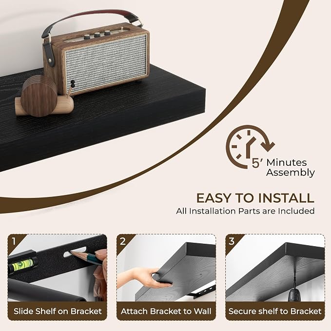 RICHFOCUS 72Inch Floating Shelves - Image 5