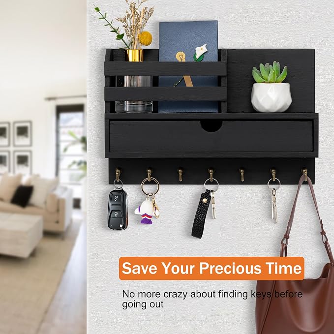 Key and Mail Holder for Wall, Mail Organizer Wall Mount - Image 6