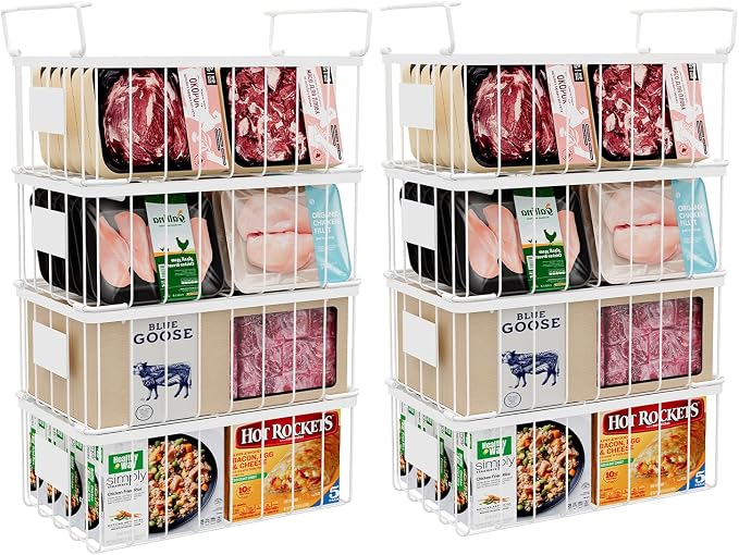 Freezer Organizer Bins -8 Pack Stackable Chest Freezer Organizer Baskets by lonpute